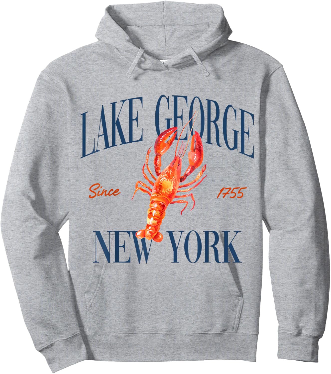 Lake George New York Est. 1755 - Old Money, Aesthetic Hoodie - Hoodie | Ash