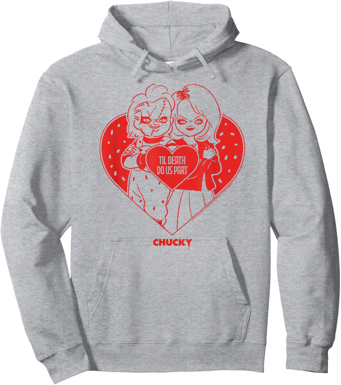 Chucky & Tiffany Til Death Do Us Part Valentine Hoodie - Hoodie | Ash