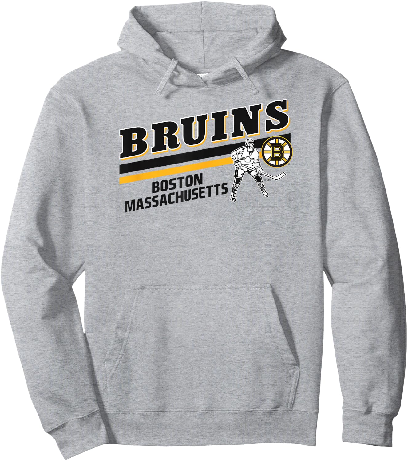 Boston Bruins Player Gray Officially Licensed Hoodie - Hoodie | Ash