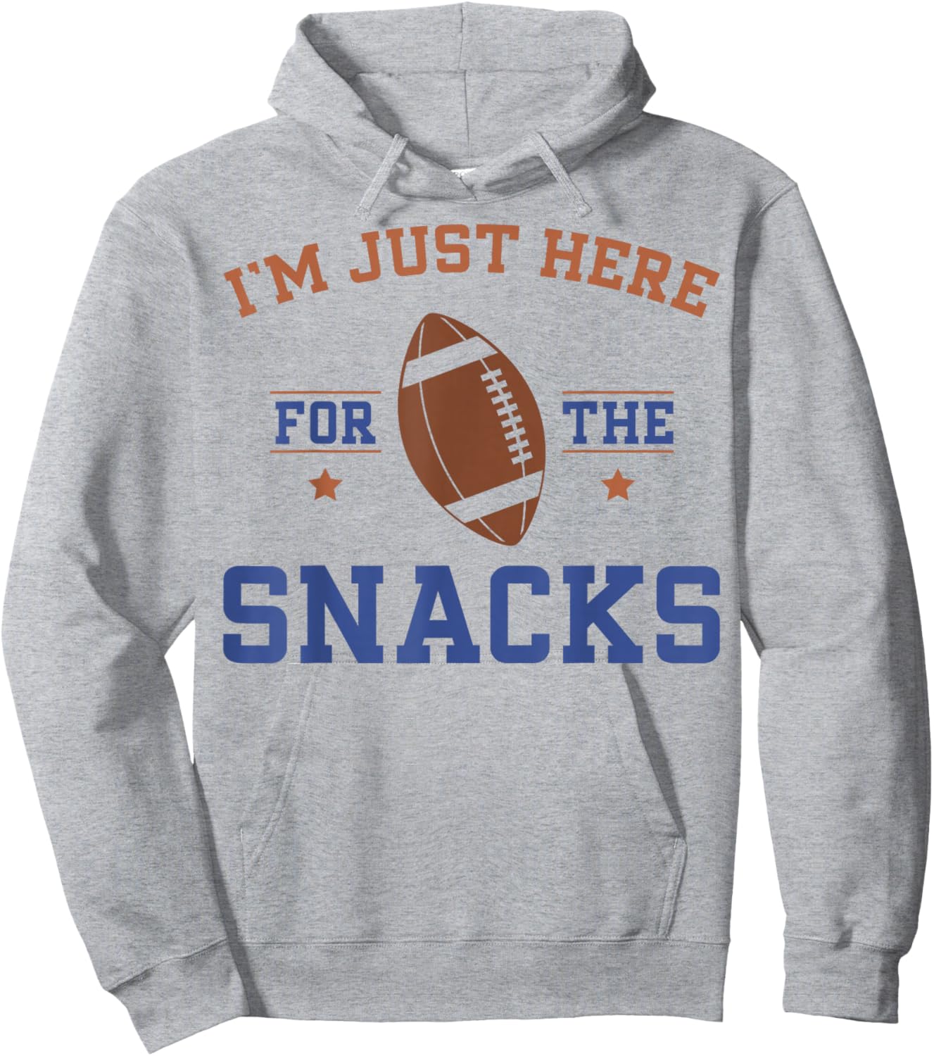 I'm Just Here For The Snacks Funny Retro Football Hoodie - Hoodie | Ash