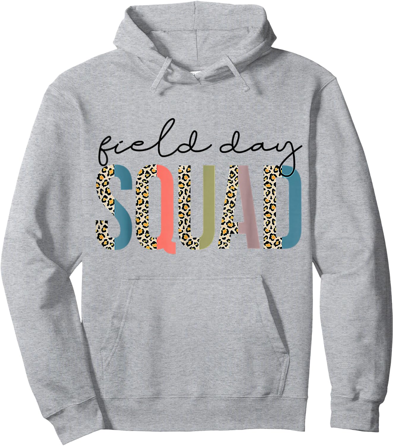 Kids Field Trip Squad Leopard Field day Games Kindergarten Hoodie - Hoodie | Ash