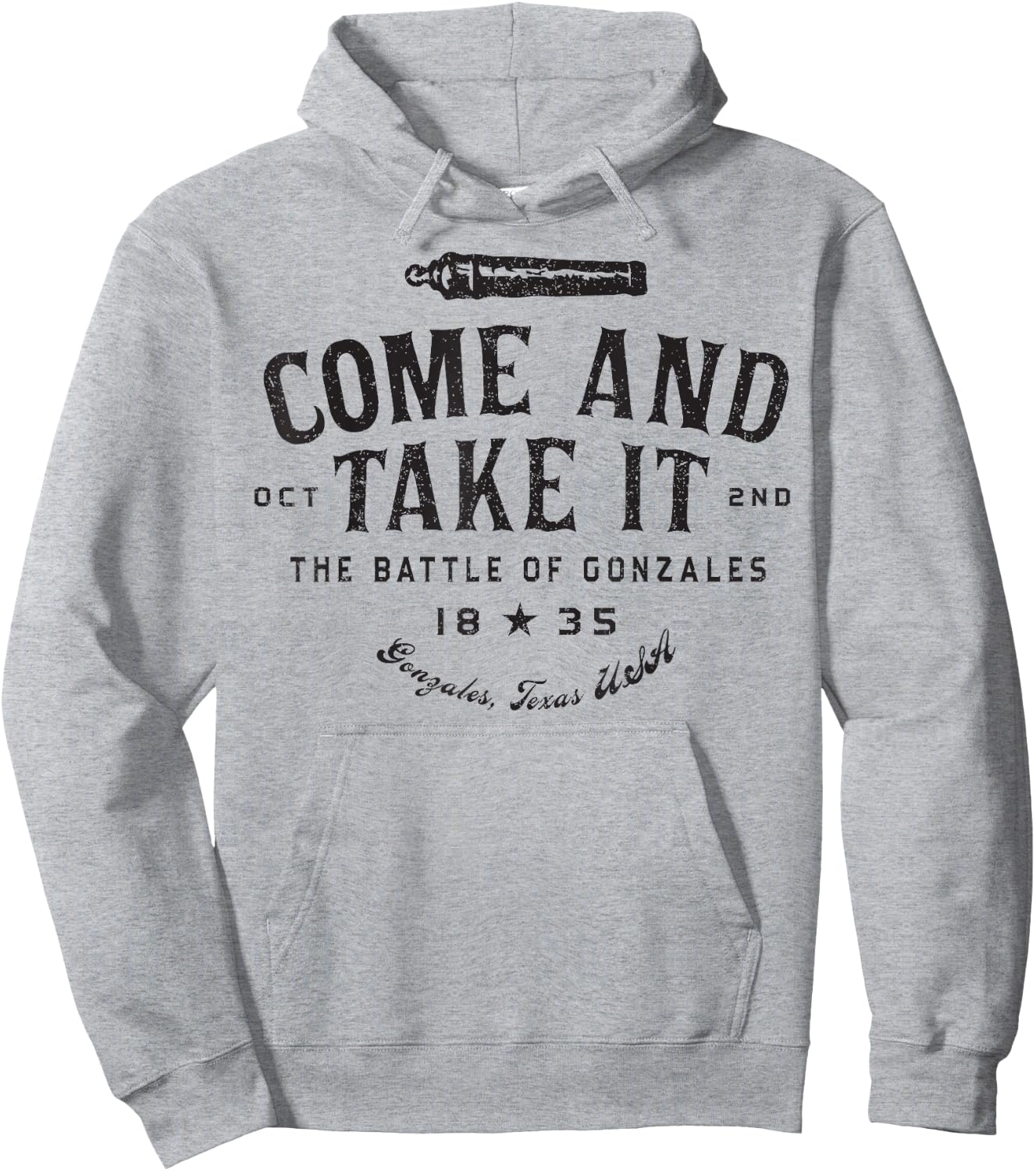 Vintage Come and Take It The Battle of Gonzales 1835 Hoodie - Hoodie | Ash