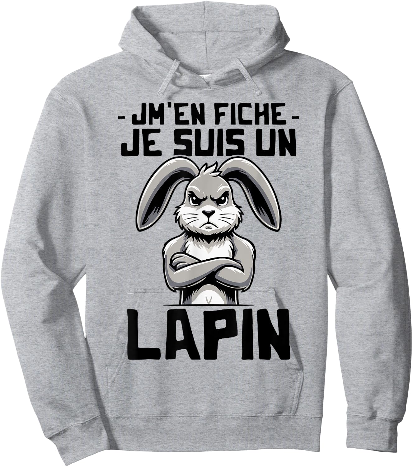 Je suis un Lapin Girls Boys Rabbit Pattern , white, S Hoodie - Hoodie | Ash
