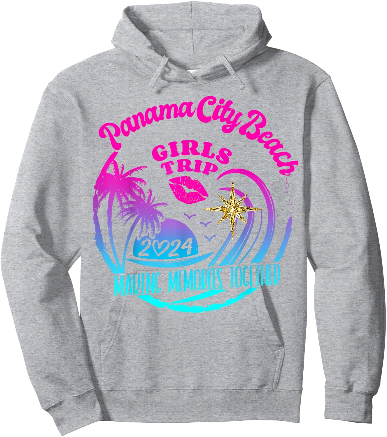 Girls Trip Panama City Beach 2024 Weekend Birthday Squad Hoodie - Hoodie | Ash