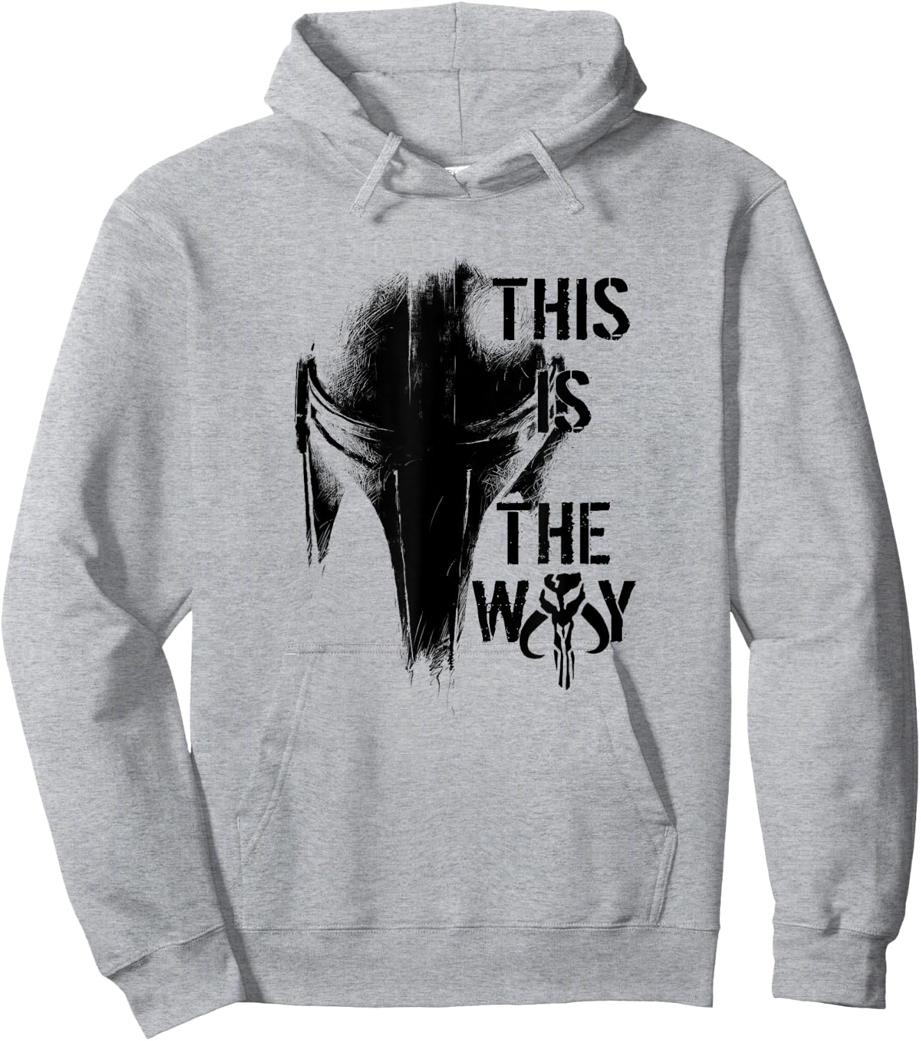 Star Wars The Mandalorian The Way Mando Helm - Weiß, Kurzarm, V-Ausschnitt, Klein, , Einfarbig, Pull-On, 1 Count, EU 38/40 Hoodie - Hoodie | Ash
