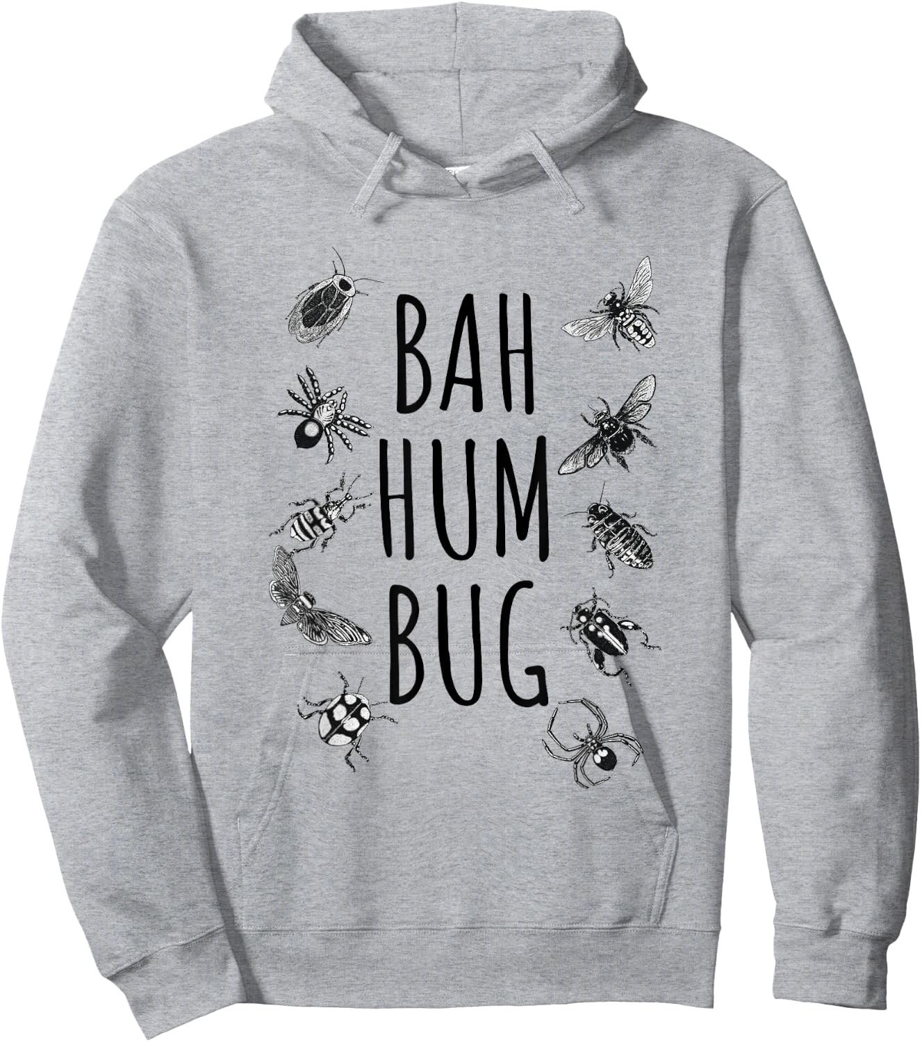 Bah Hum Bug Funny Entomology Christmas Hoodie - Hoodie | Ash