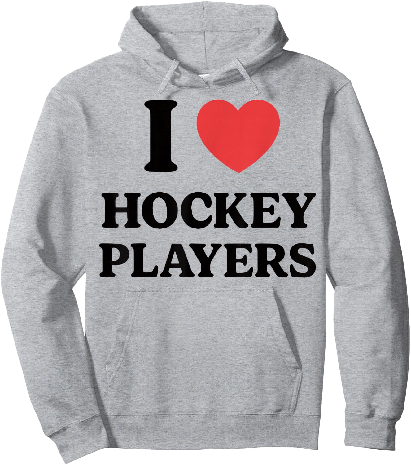 I Heart Hockey Players Funny Campus Romance 2026 Hoodie - Hoodie | Ash