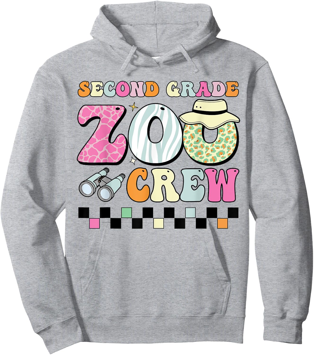 Field Zoo Trip Shirt for Teacher, Second Grade Crew Hoodie - Hoodie | Ash