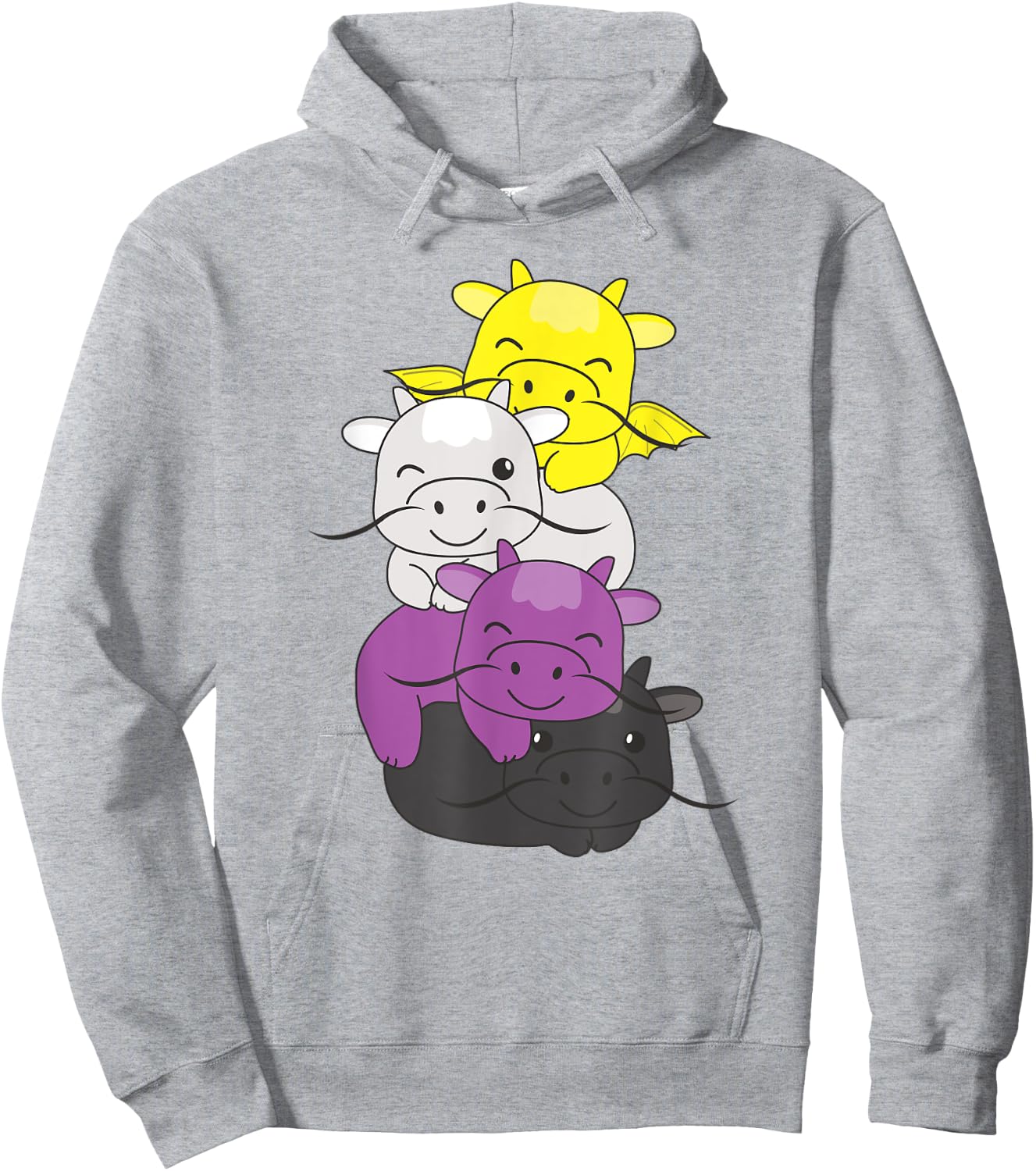 Nonbinary Flag Pride Month Lgbtq Nonbinary Dragon Hoodie - Hoodie | Ash
