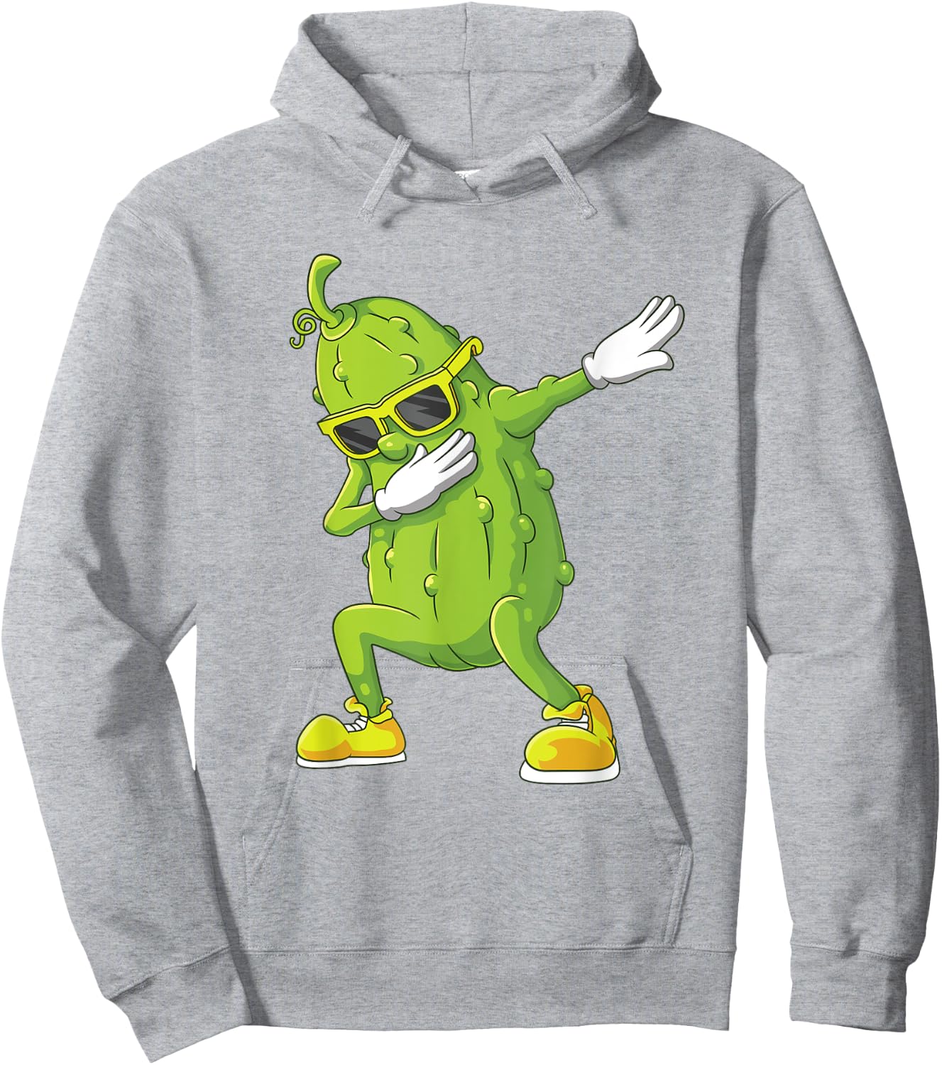 Dab Halloween Pickle Dabbing Dancing Cucumber Costume Party Hoodie - Hoodie | Ash