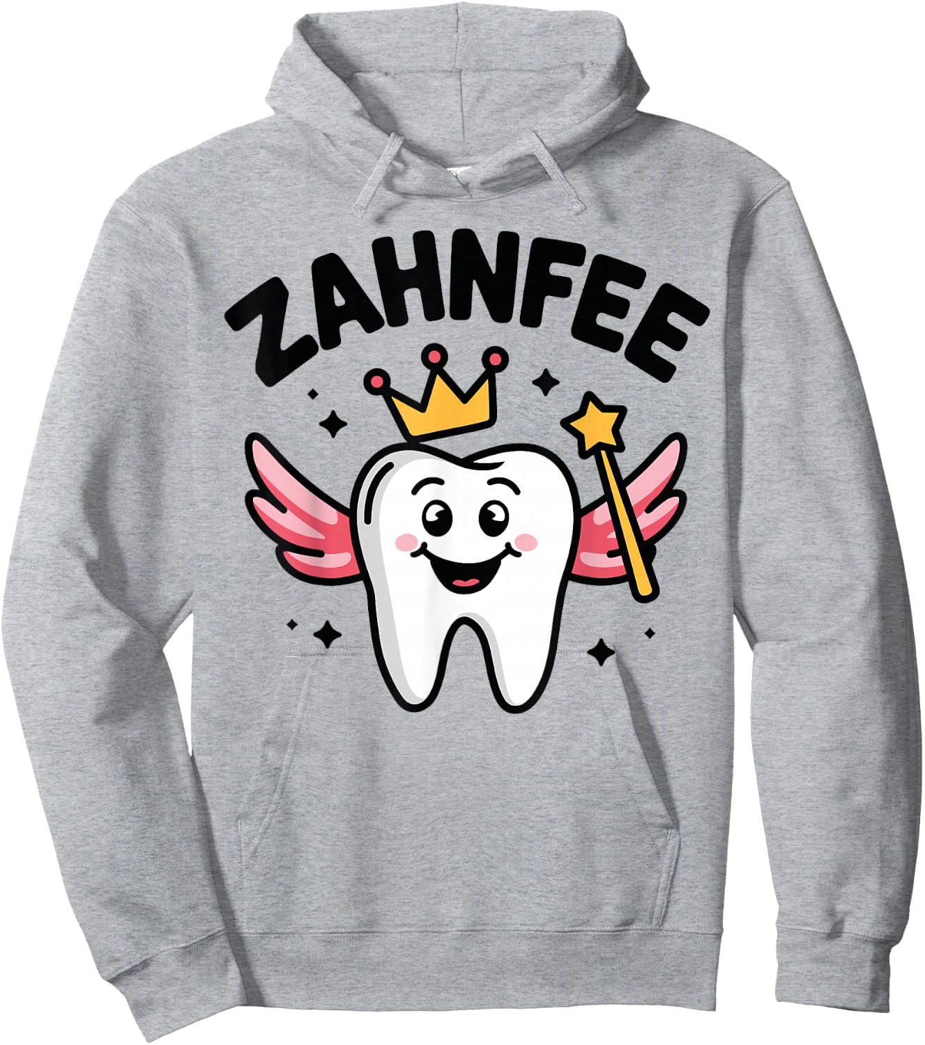Zahnfee Shirt Damen, Weiß, Kurzarm, Small, EU 41, Cartoon, Kreuzrücken, Casual, Kostümparty Hoodie - Hoodie | Ash