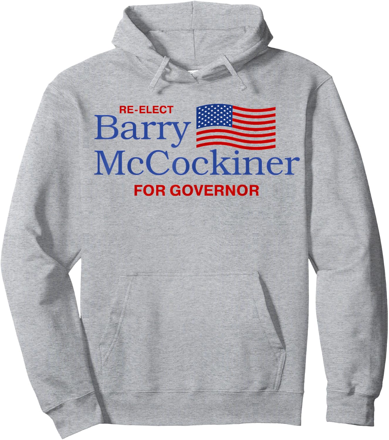 Re-Elect Barry McCockiner For Governor Funny Political Jokes Hoodie - Hoodie | Ash