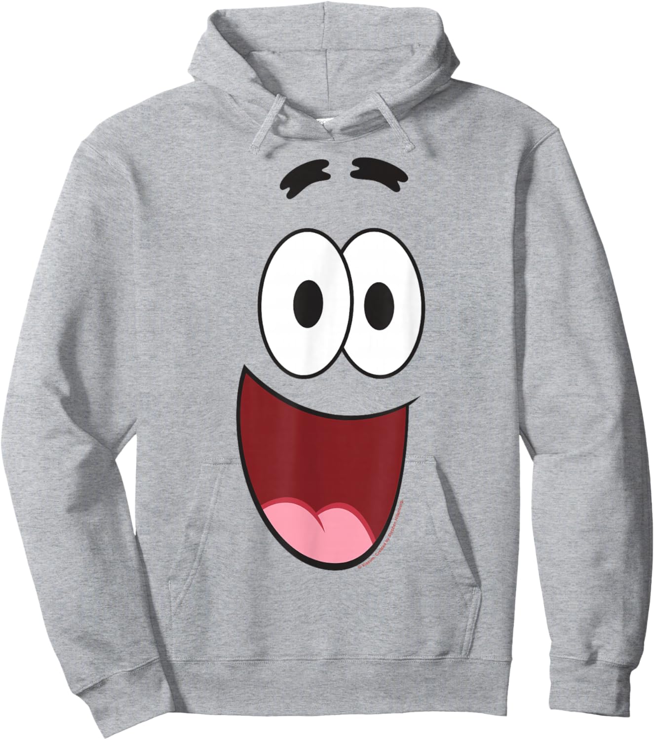 Spongebob Squarepants Halloween Patrick Smiling Face Costume Hoodie - Hoodie | Ash
