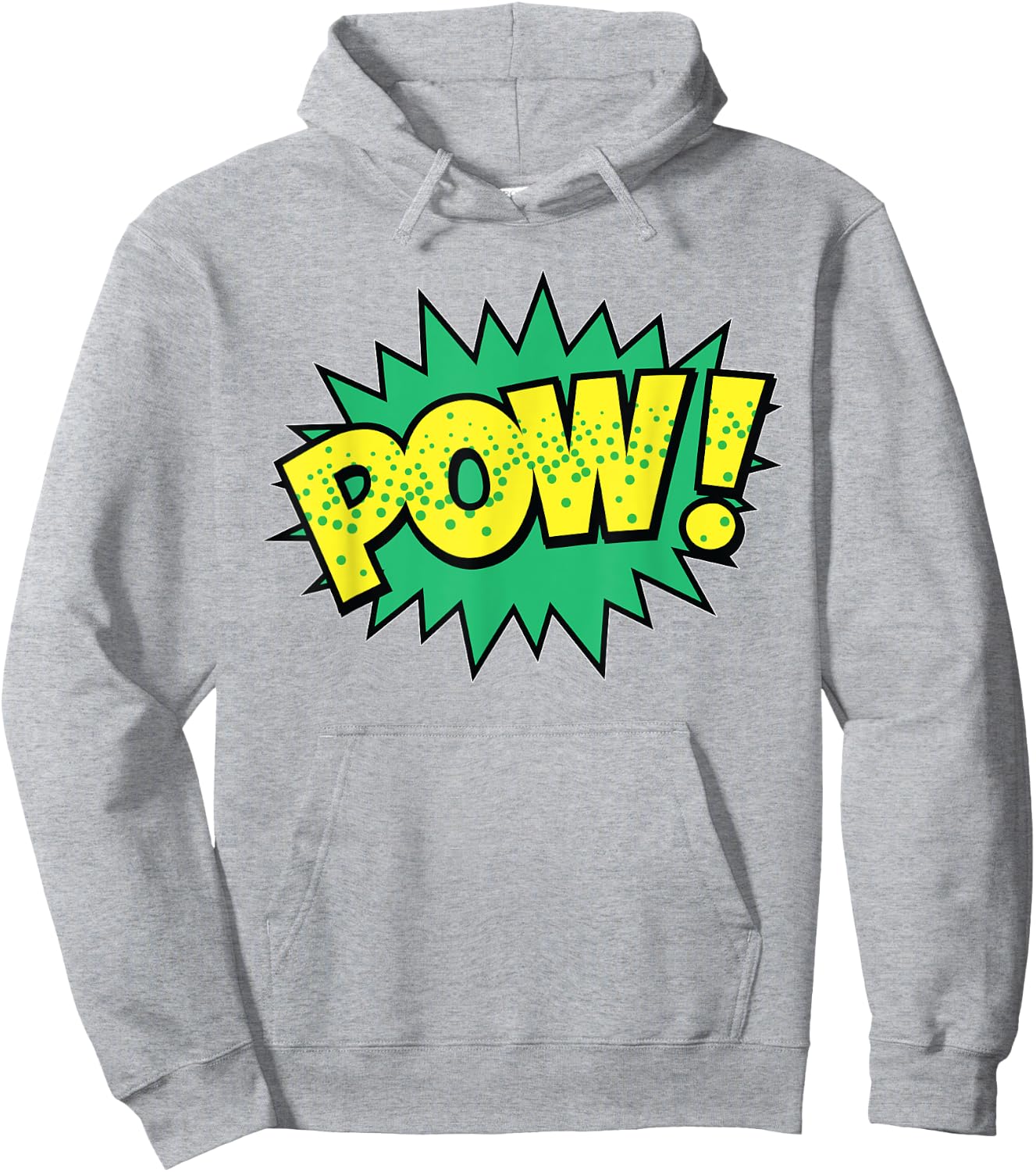 POW! Vintage Superhero Comic Book Sound Effect Hoodie - Hoodie | Ash