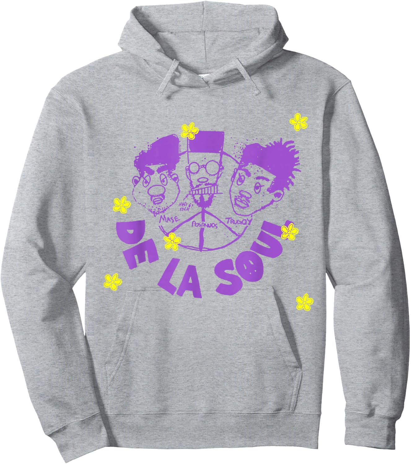 Official De La Soul Illustrated , White Hoodie - Hoodie | Ash