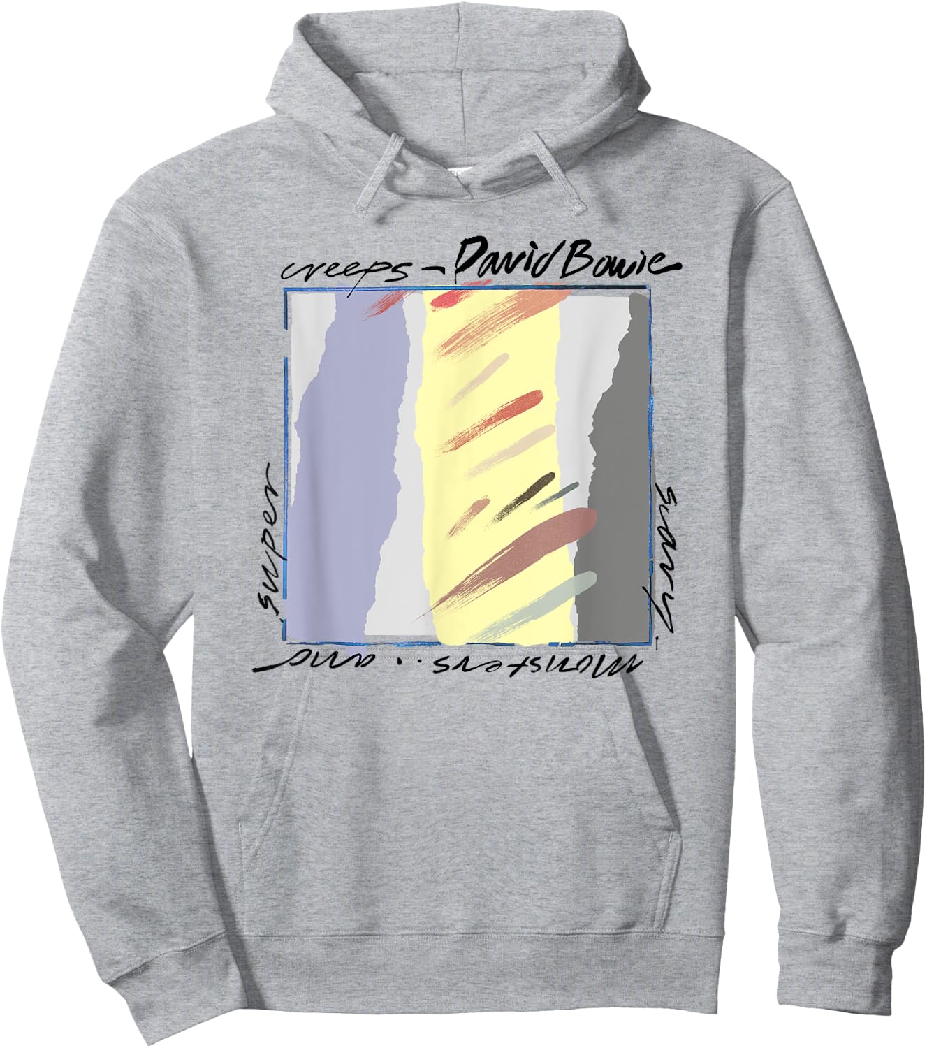 David Bowie - Scary Monsters Abstract , grey, S Hoodie - Hoodie | Ash
