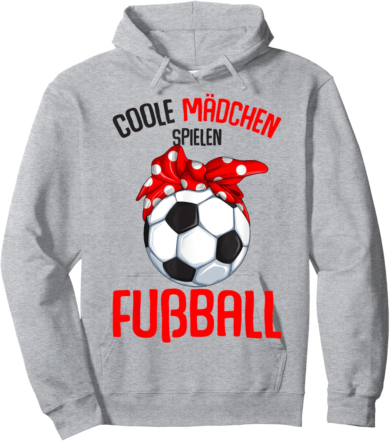 Coole Mädchen Spielen Fußball Fußballerin Kinder Hoodie - Hoodie | Ash