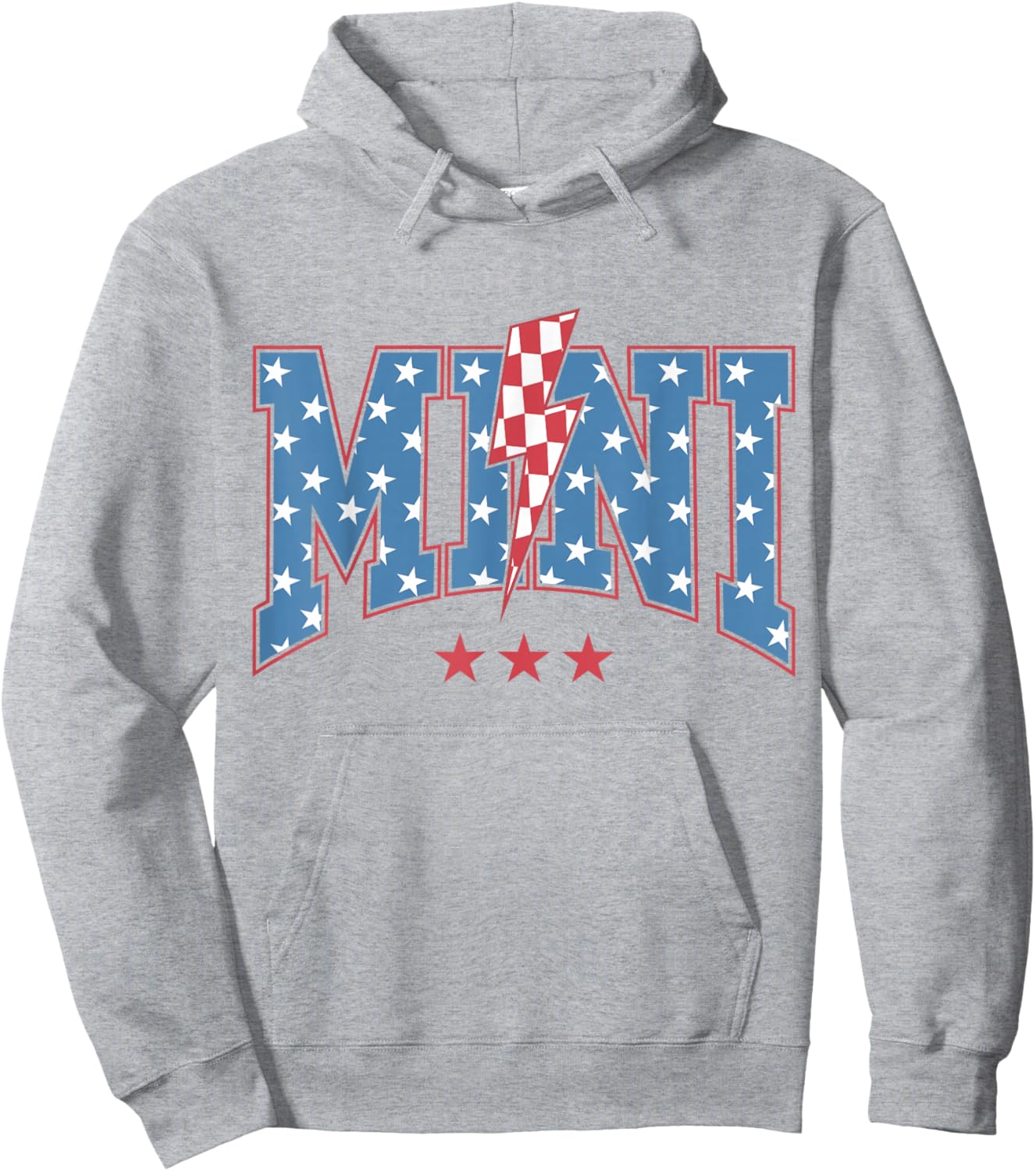 Mama Dada Mini 4th of July American Family Matching Hoodie - Hoodie | Ash