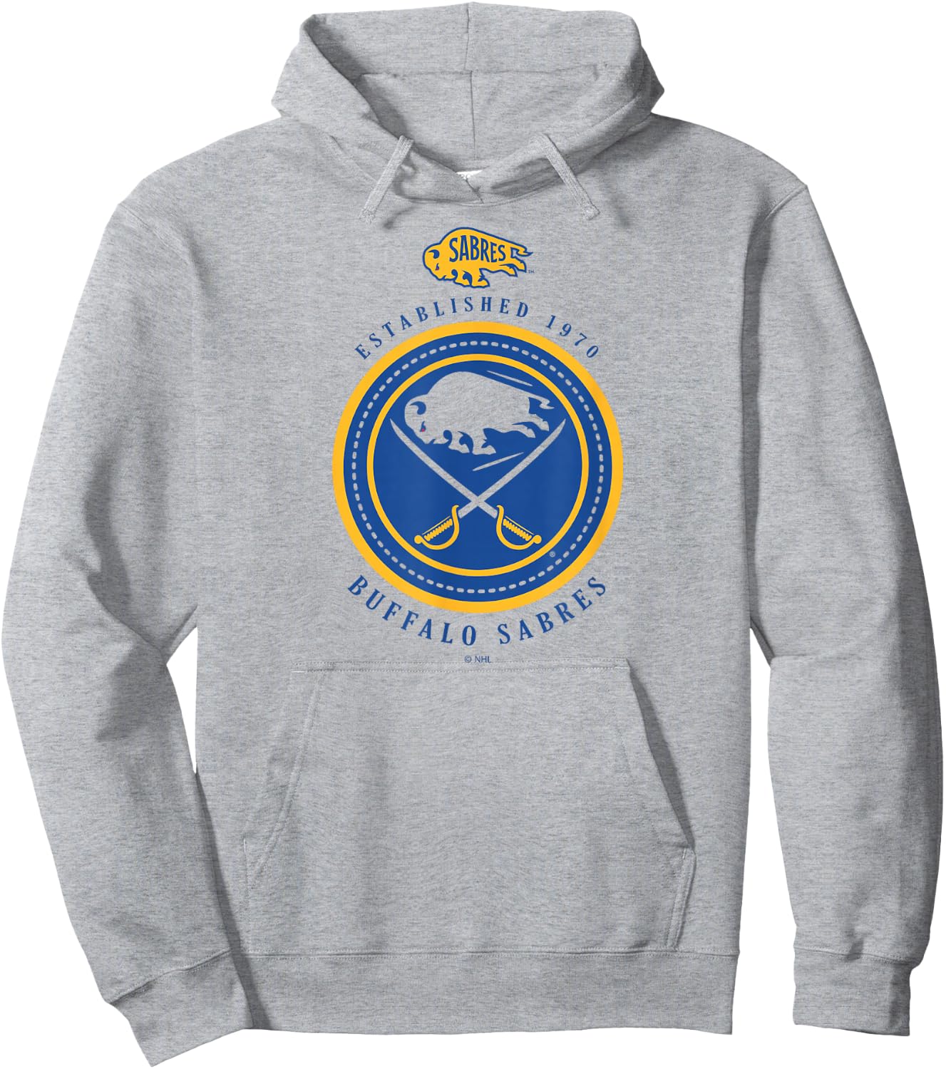 Buffalo Sabres Est 1970 White Officially Licensed Hoodie - Hoodie | Ash