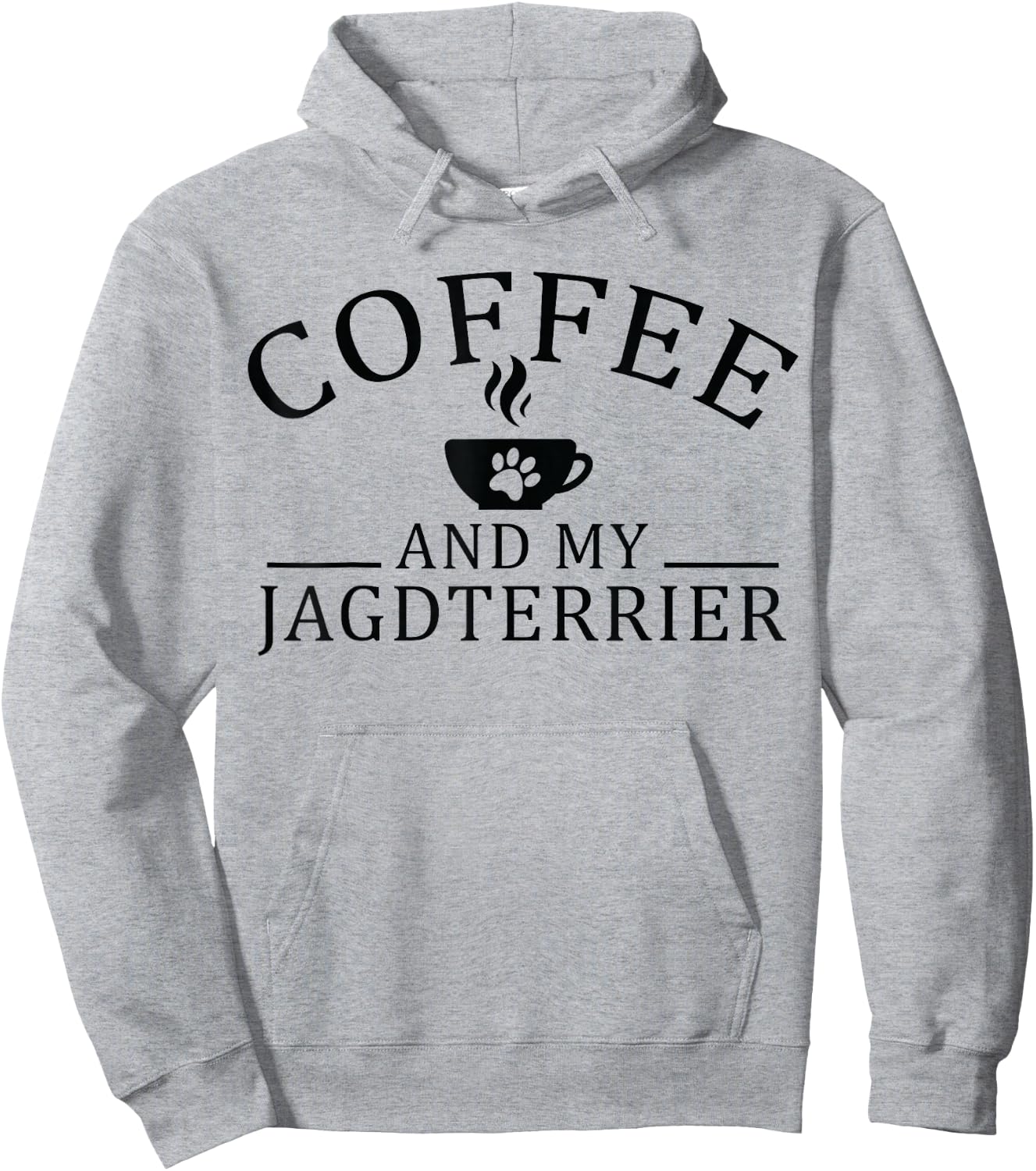 Jagdterrier Dog And Coffee Hoodie - Hoodie | Ash