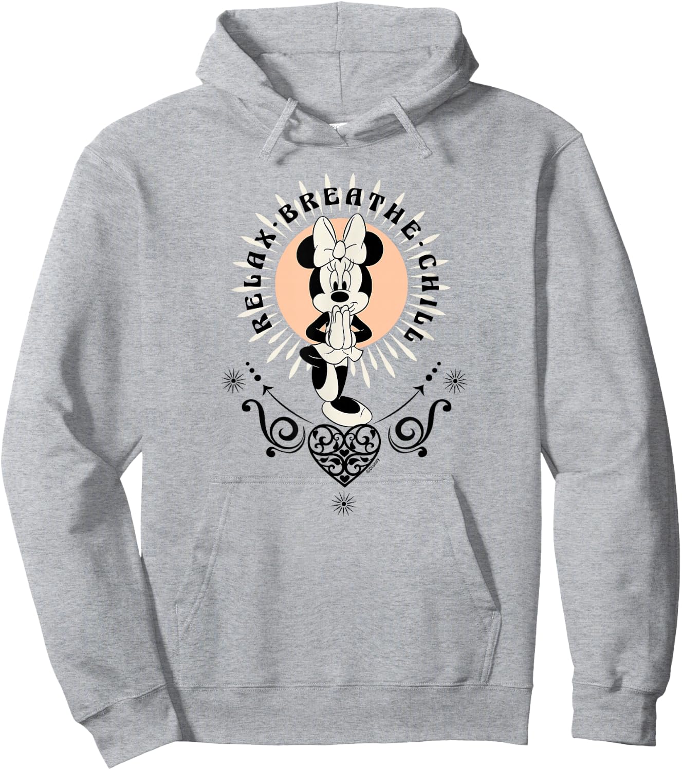 Minnie Mouse - Yoga Relax Breath Chill Hoodie - Hoodie | Ash