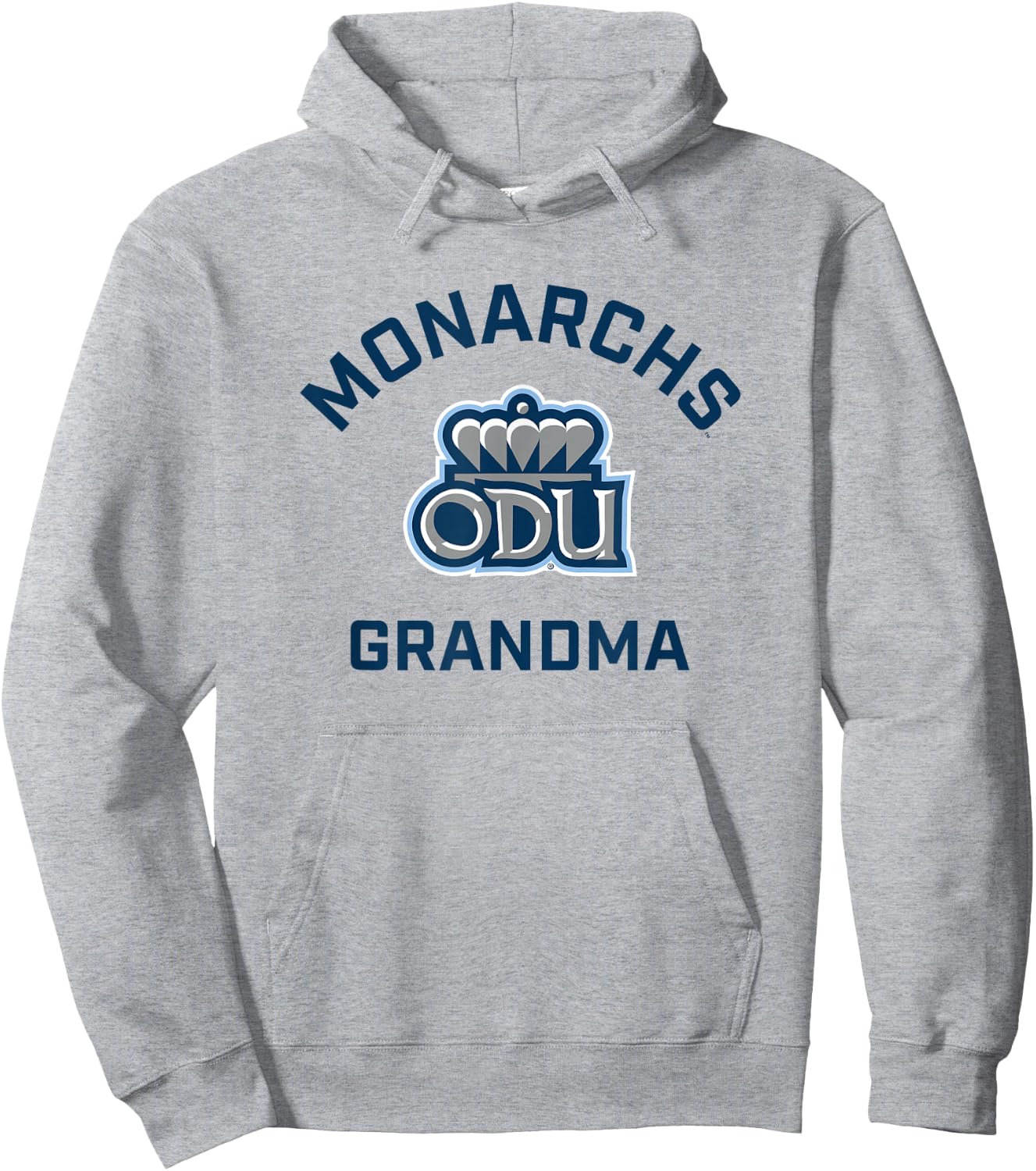 Old Dominion University ODU Monarchs Arched Grandma Hoodie - Hoodie | Ash