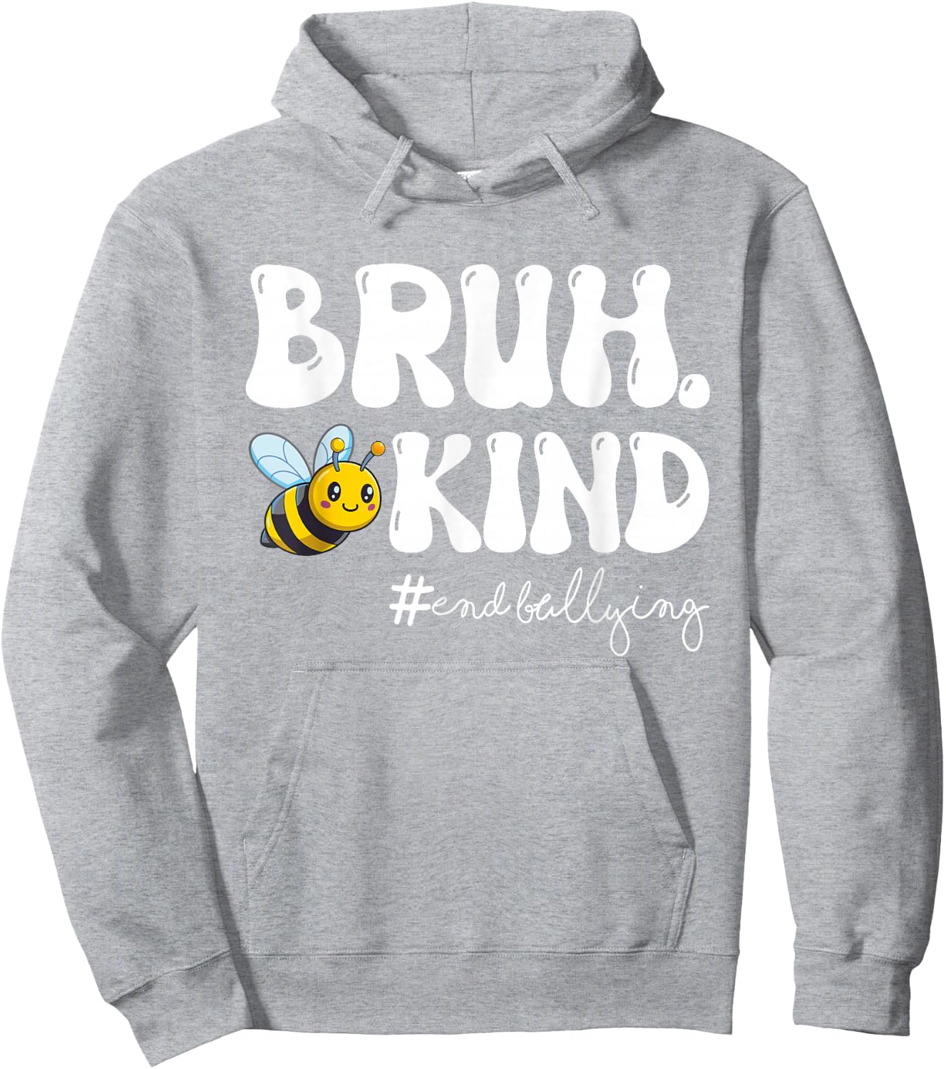 Be Kind Bruh Orange Anti Bullying Unity Day Bee Youth Kids Hoodie - Hoodie | Ash
