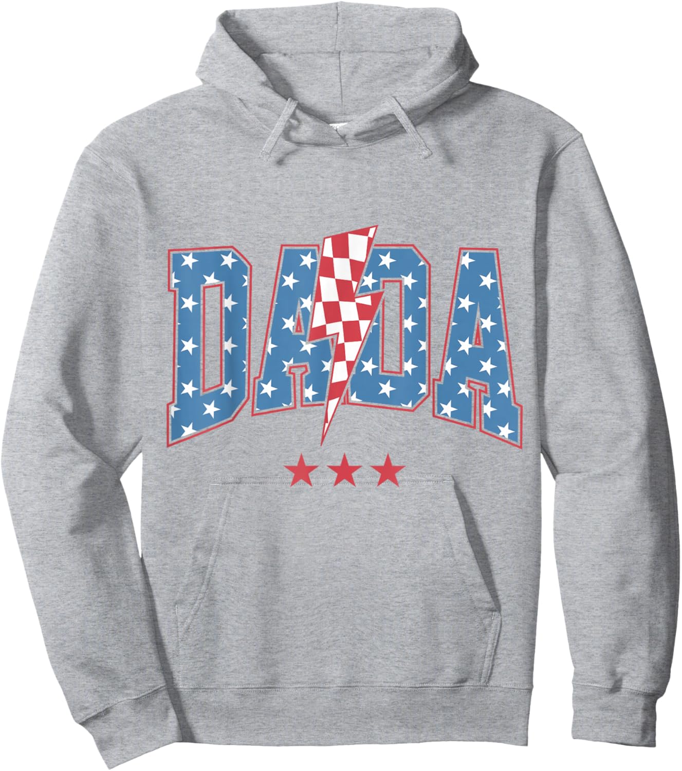 Mama Dada Mini 4th of July American Family Matching Hoodie - Hoodie | Ash