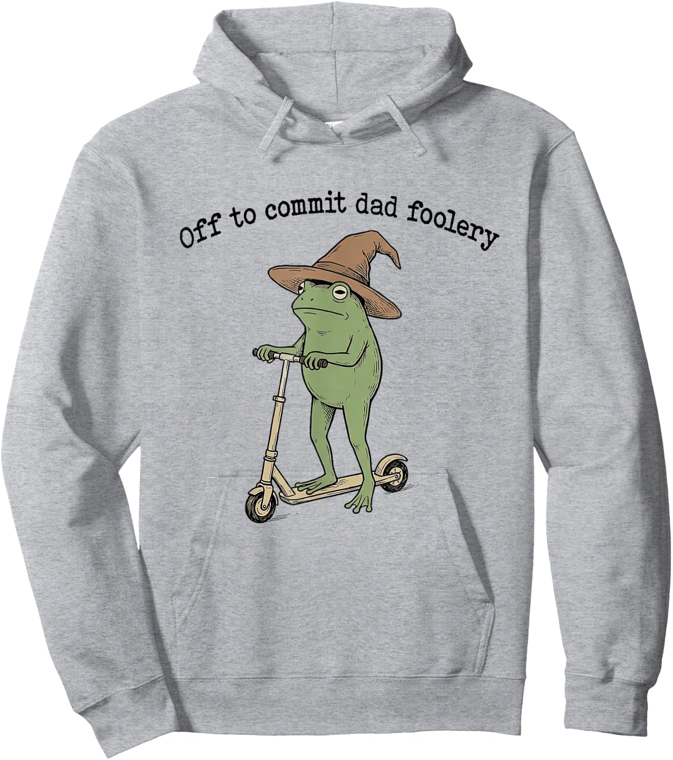 Off to Commit Dad Foolery Frog Dad Jokes Funny Fathers Day Hoodie - Hoodie | Ash