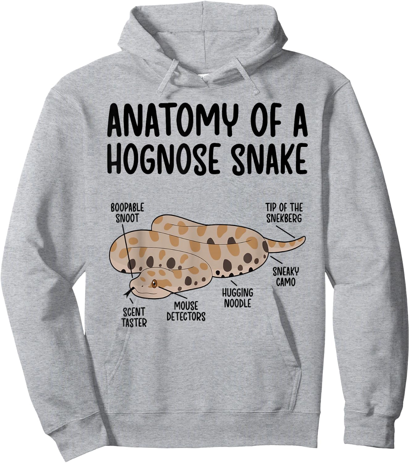Anatomy Of A Hognose Snake Owner Hognose Snake Lover Hoodie - Hoodie | Ash