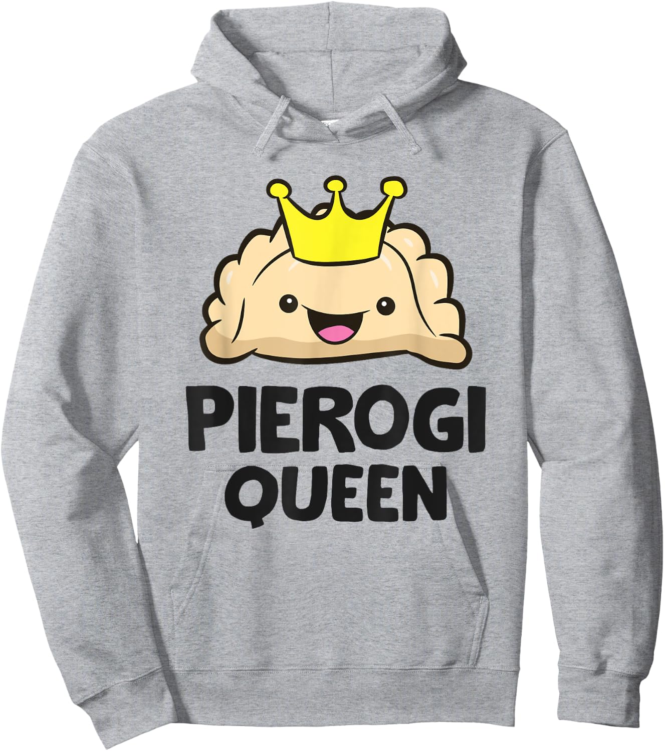Pierogi Queen Women Girls Polish Pierogi Hoodie - Hoodie | Ash