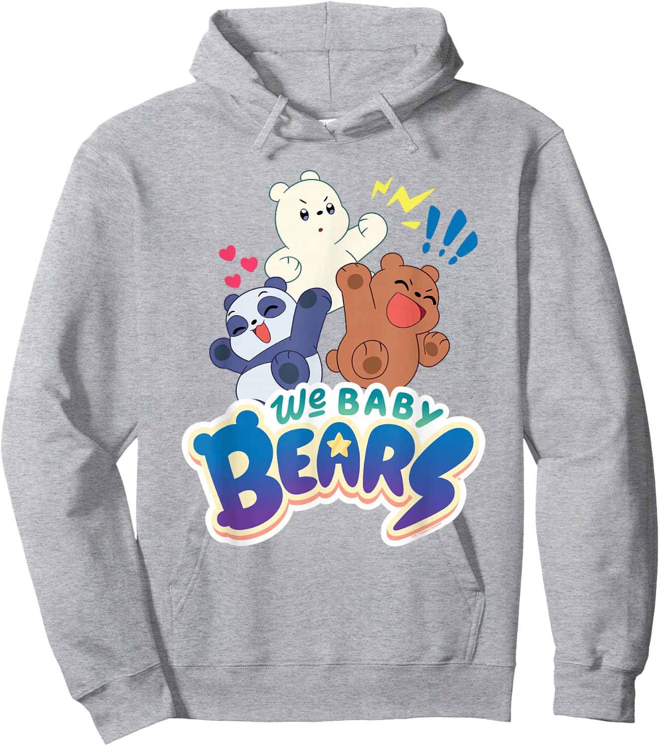 Cartoon Network We Baby Bears Logo and Trio Hoodie - Hoodie | Ash