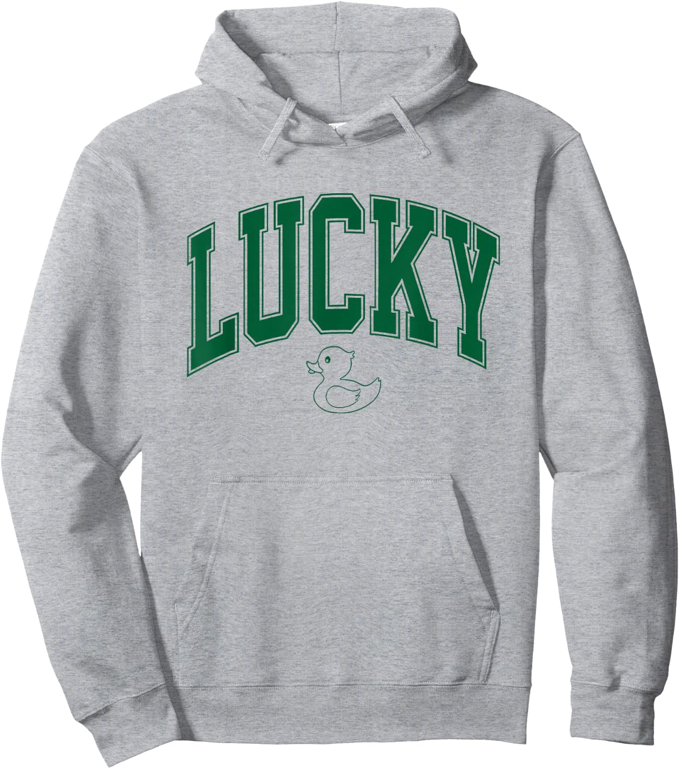 Lucky Duck St Patricks Day Hoodie - Hoodie | Ash