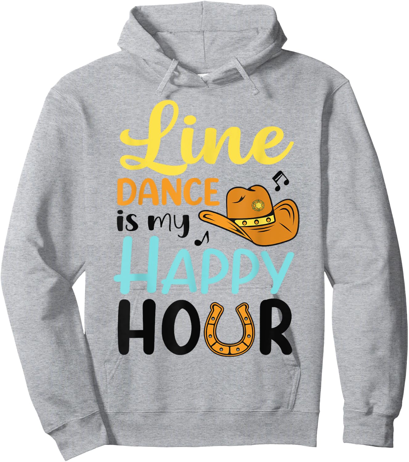 Line Dance ist meine Happy Hour Hoodie - Hoodie | Ash
