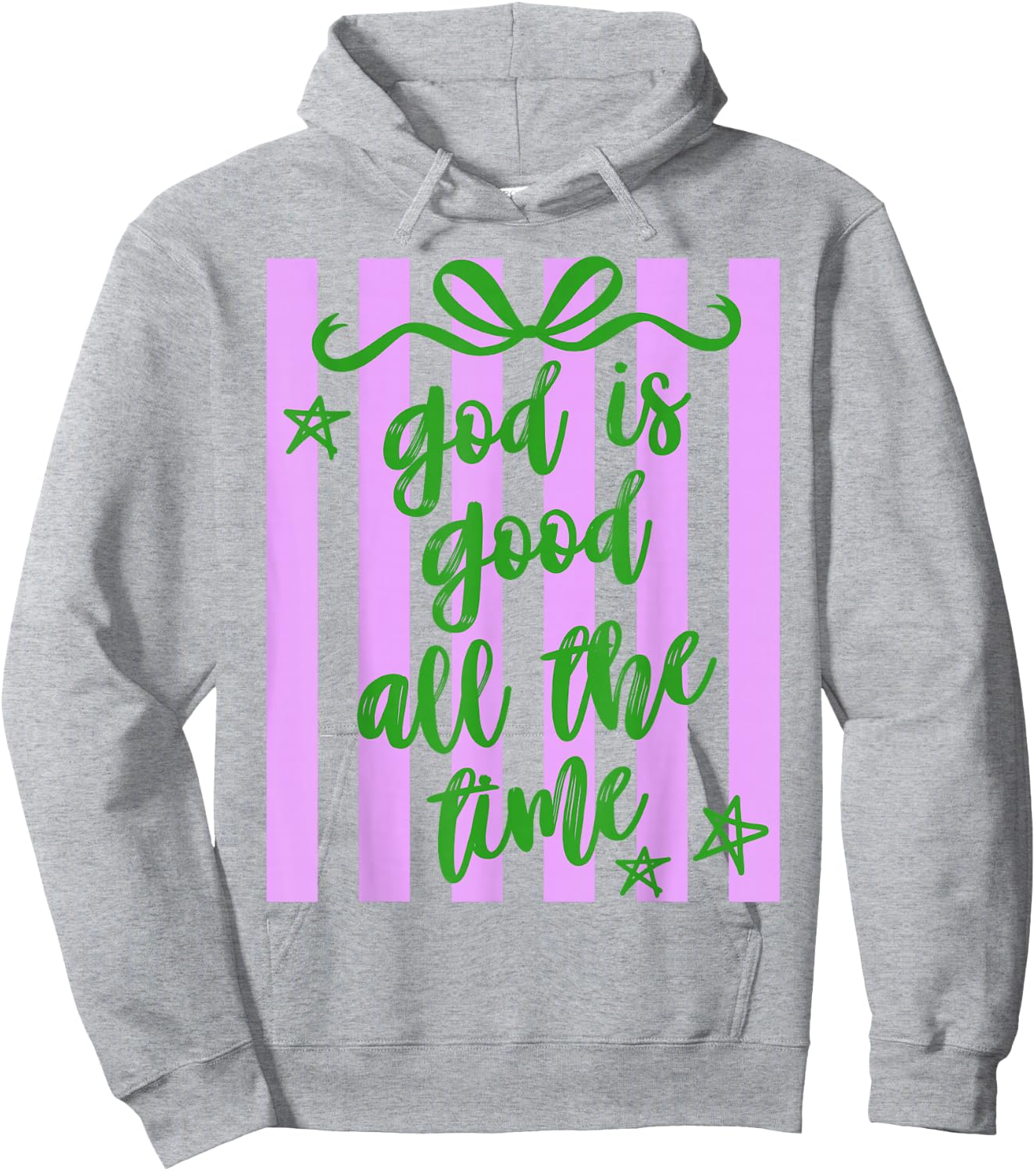 Preppy God is Good All The Time Christian Bible Verse Faith Hoodie - Hoodie | Ash