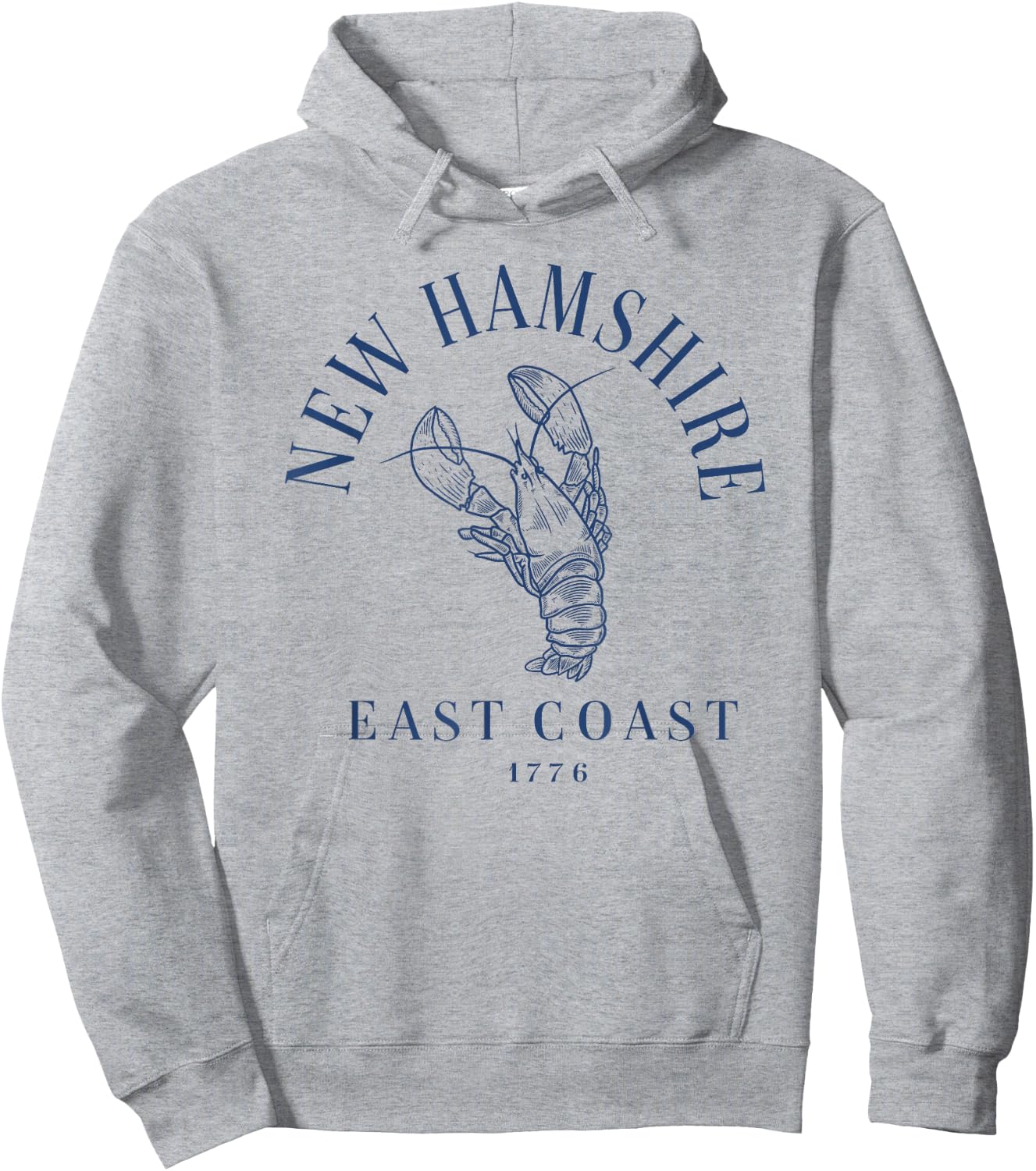 New Hampshire Lobster Vintage Hoodie - Hoodie | Ash