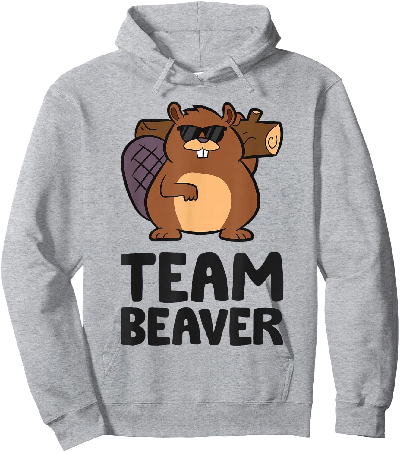 Funny Beaver Sayings And Beaver Gifts Team Beaver -Kids Kids' Casual Hoodie - Hoodie | Ash