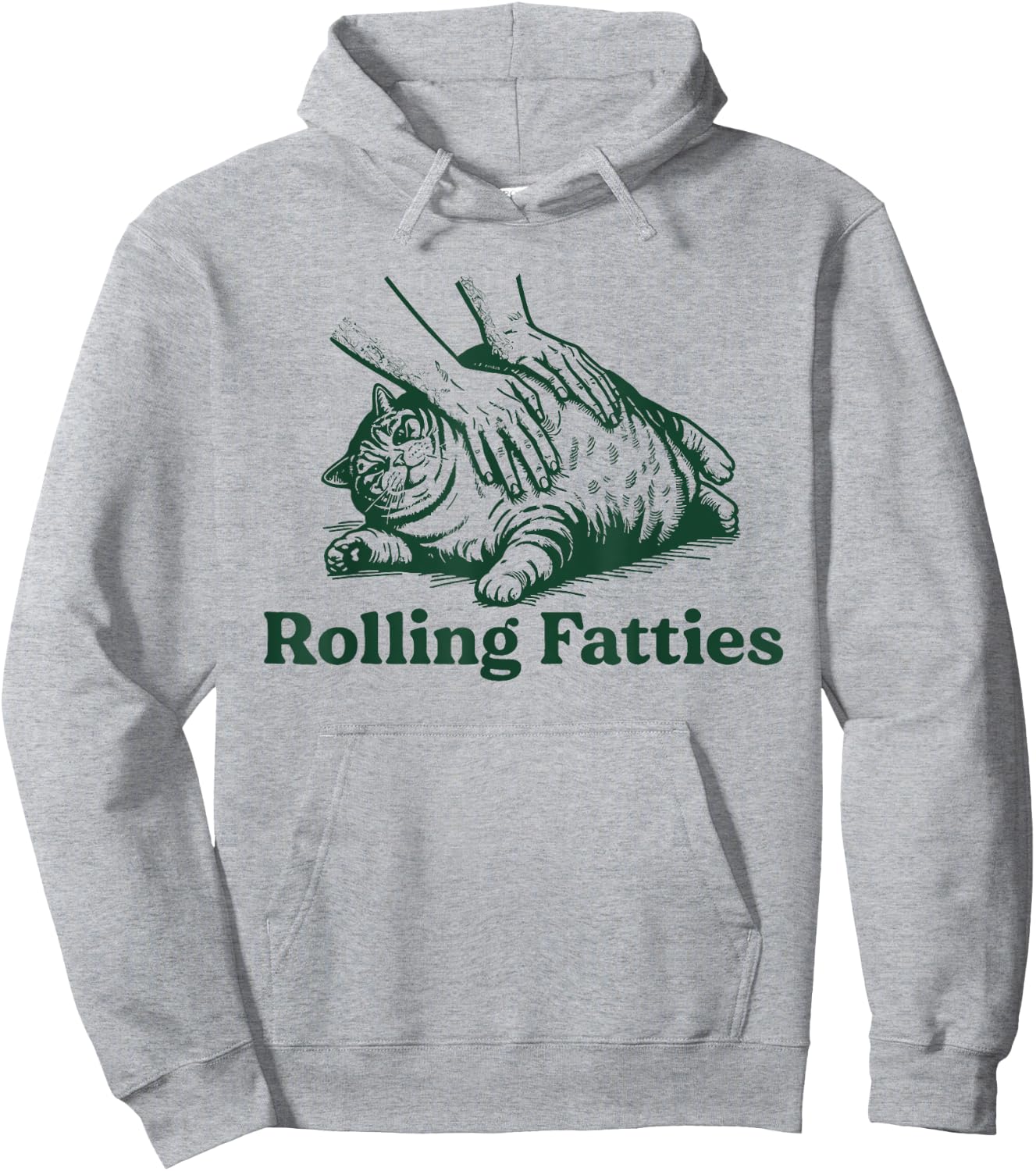 Rolling Fatties Cat Funny Cute Cat Lover Kitten Owner Kitty Hoodie - Hoodie | Ash
