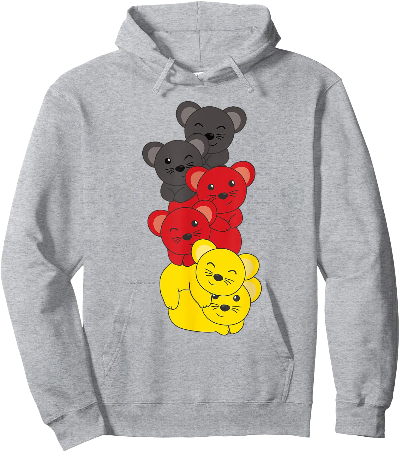 Deutsche flagge Maus deutsch Deutschland Mäuse Hoodie - Hoodie | Ash
