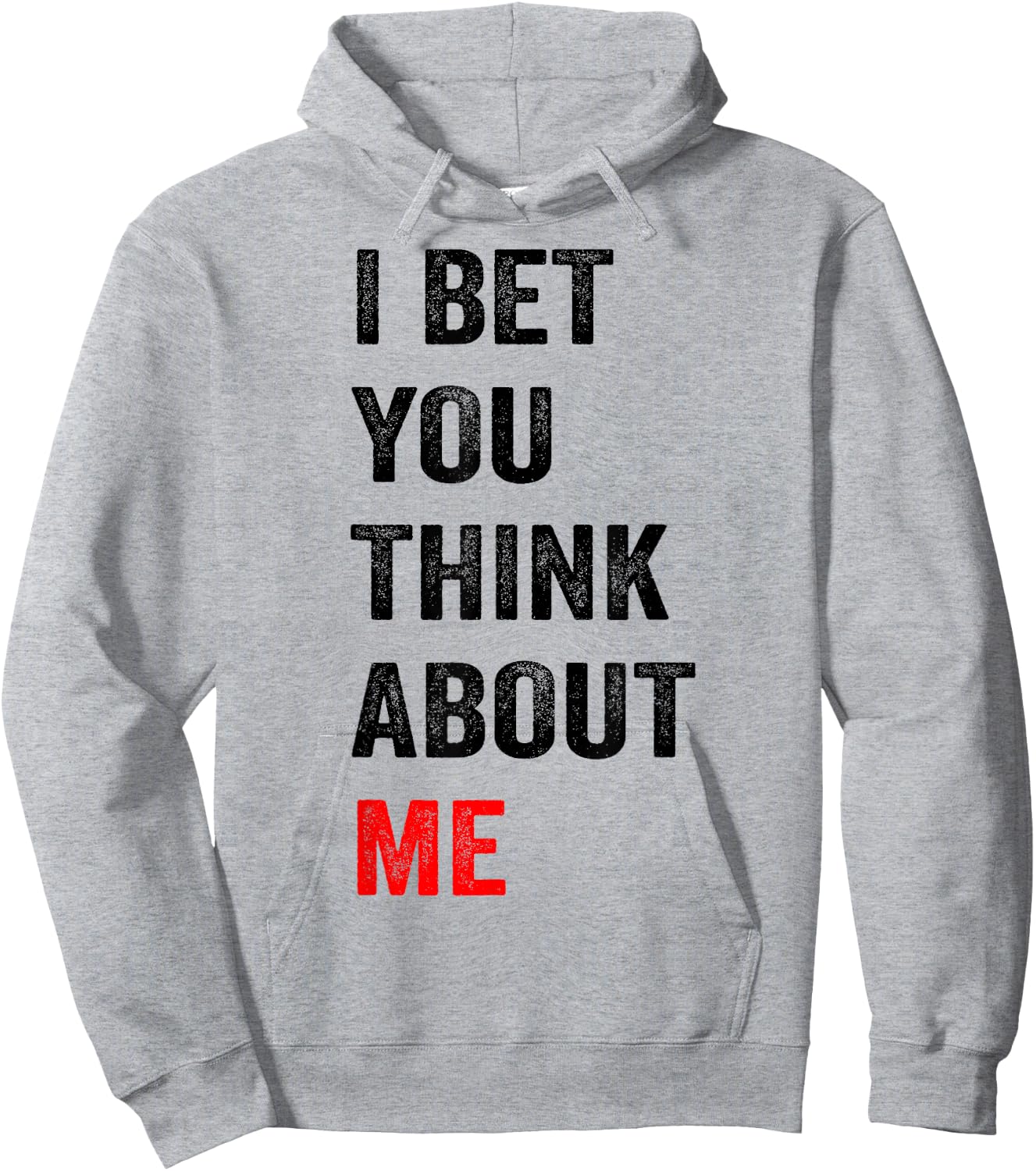 with German Text "Ich wette du denkst an mich, White Hoodie - Hoodie | Ash
