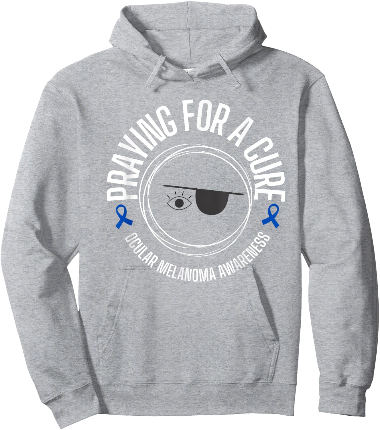 Ocular Melanoma Awareness Hoodie - Hoodie | Ash