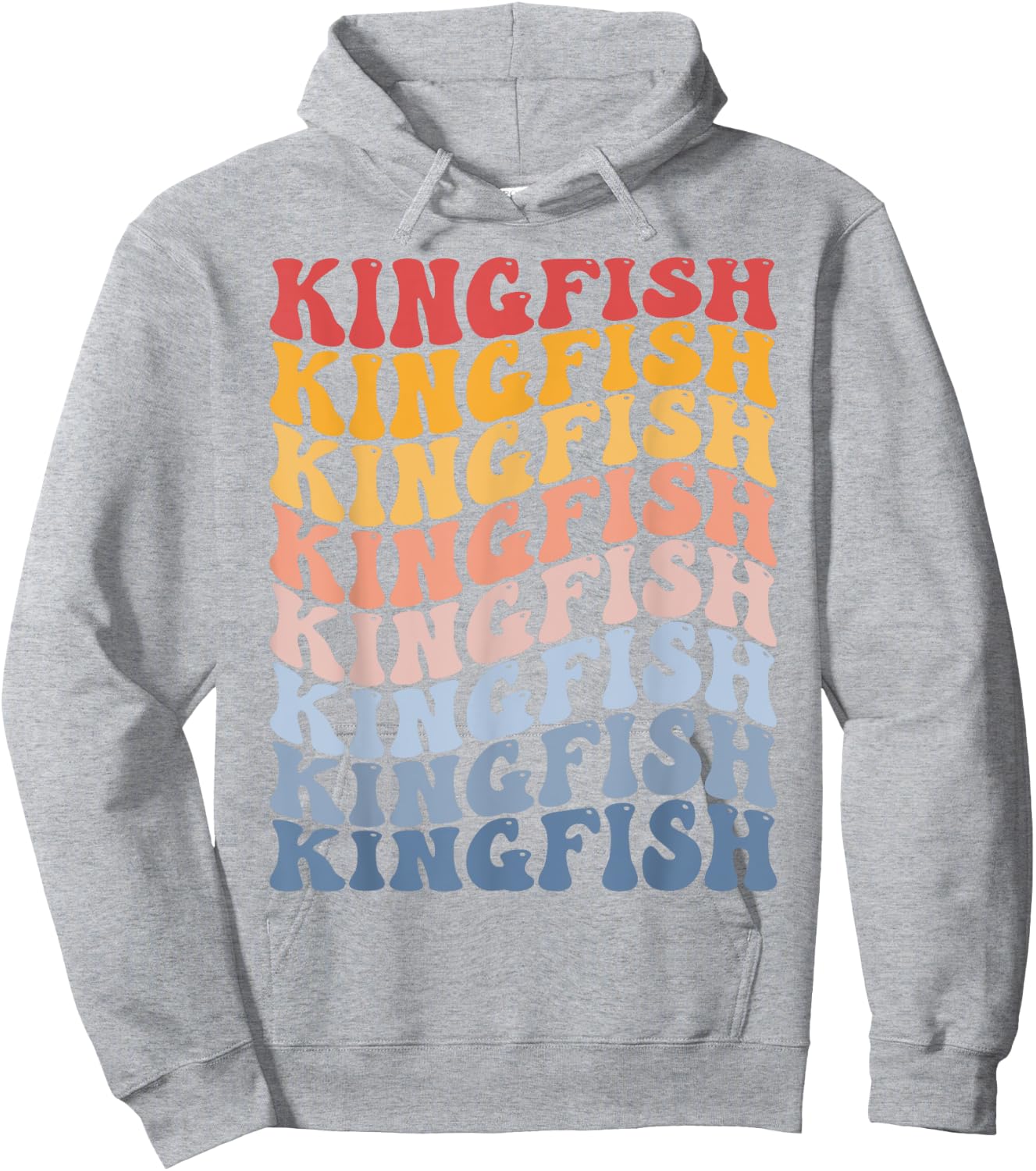 Kingfish Groovy Retro Fish Hoodie - Hoodie | Ash