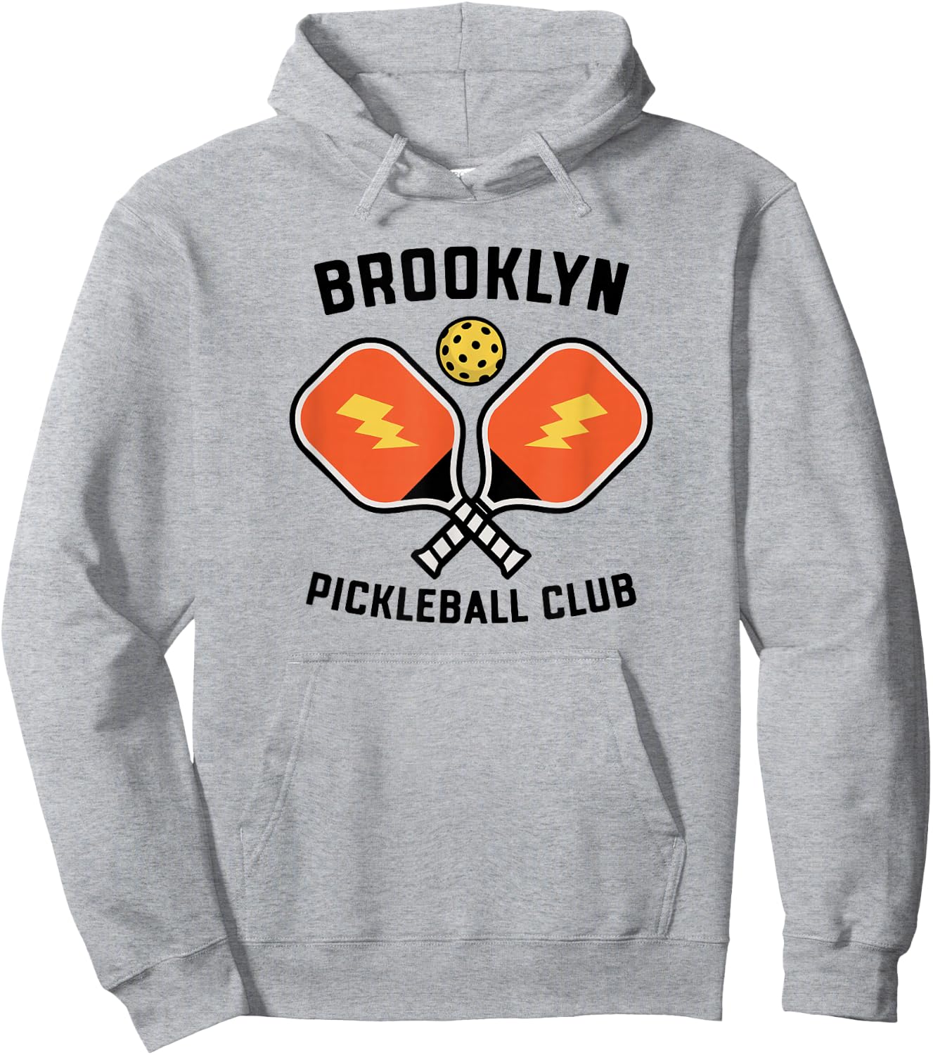 Brooklyn Pickleball Club Pickle Ball Team Retro Hoodie - Hoodie | Ash
