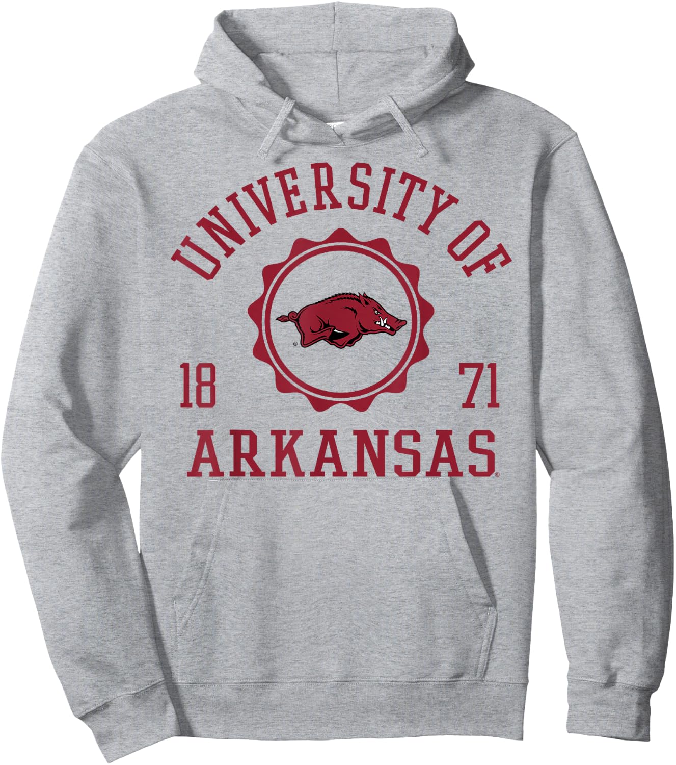Arkansas Razorbacks Stamp Officially Licensed Hoodie - Hoodie | Ash