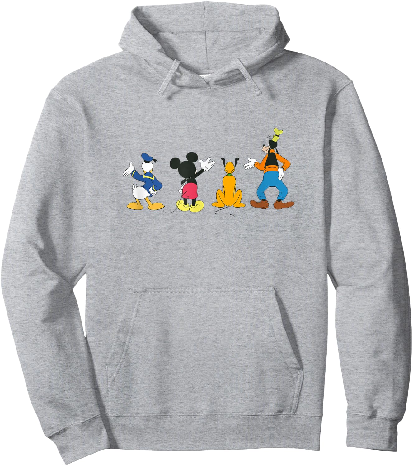 Disney Mickey And Friends Retro Backside Best Friend Line Up Hoodie - Hoodie | Ash