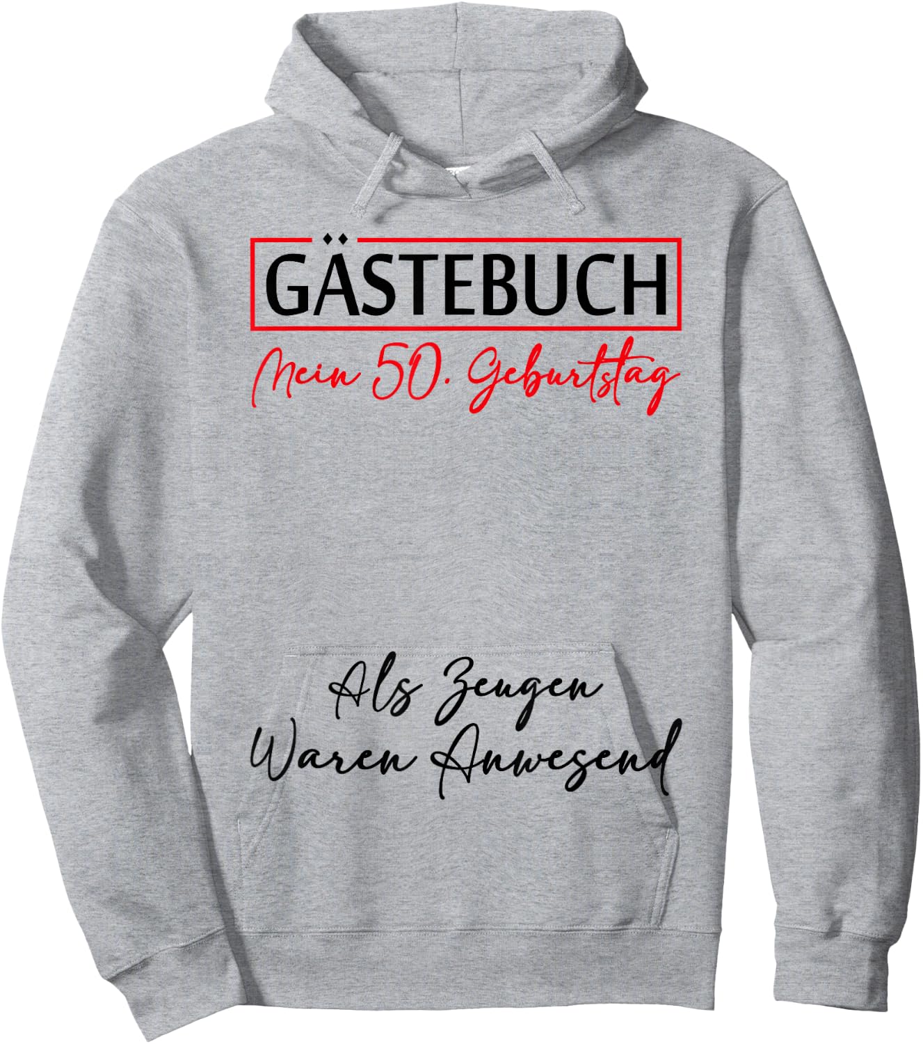 Guest Book My 50th Birthday Guest List Signature , White Hoodie - Hoodie | Ash