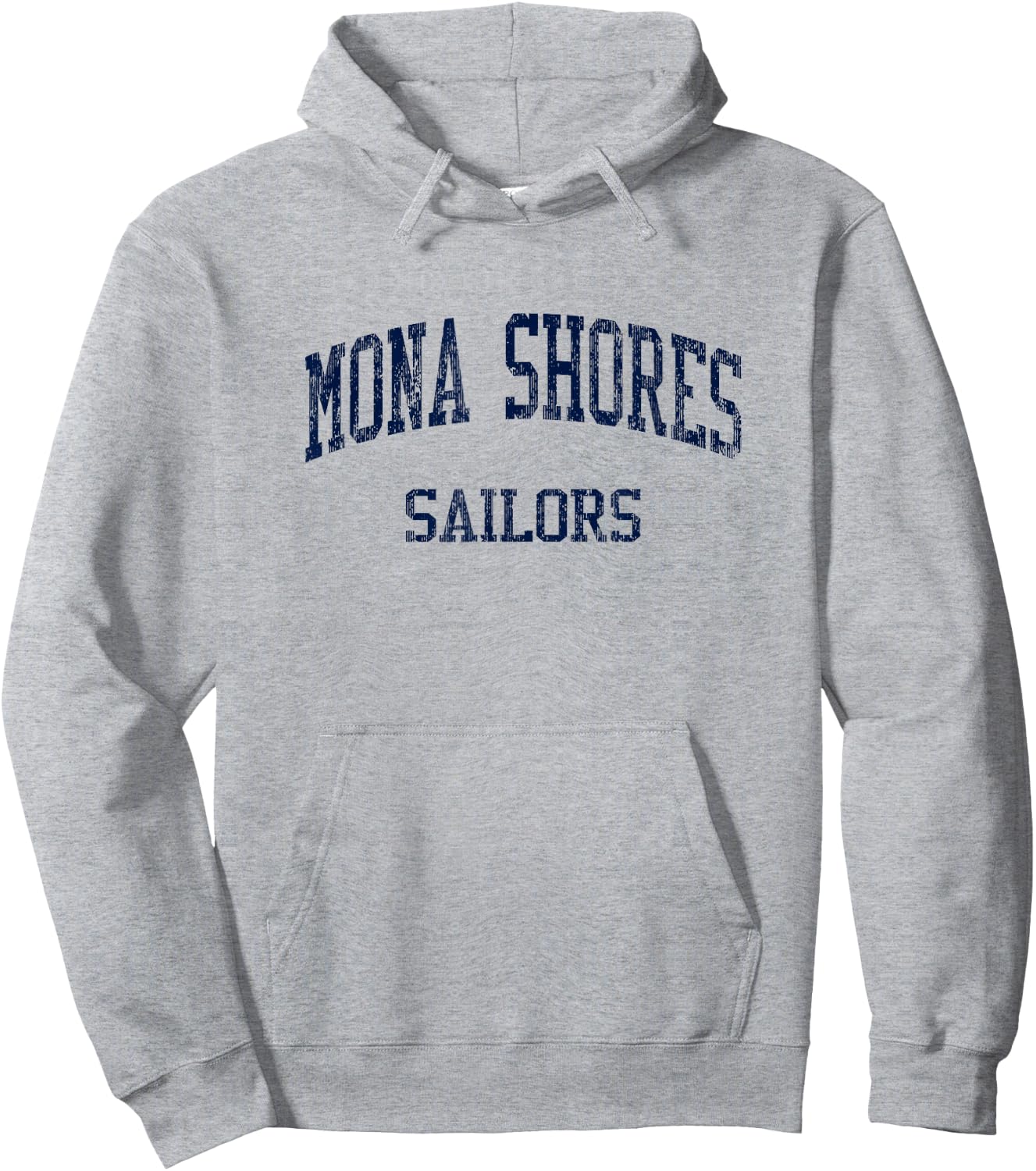 Mona Shores High School HS Muskegon MI Vintage Sports Hoodie - Hoodie | Ash