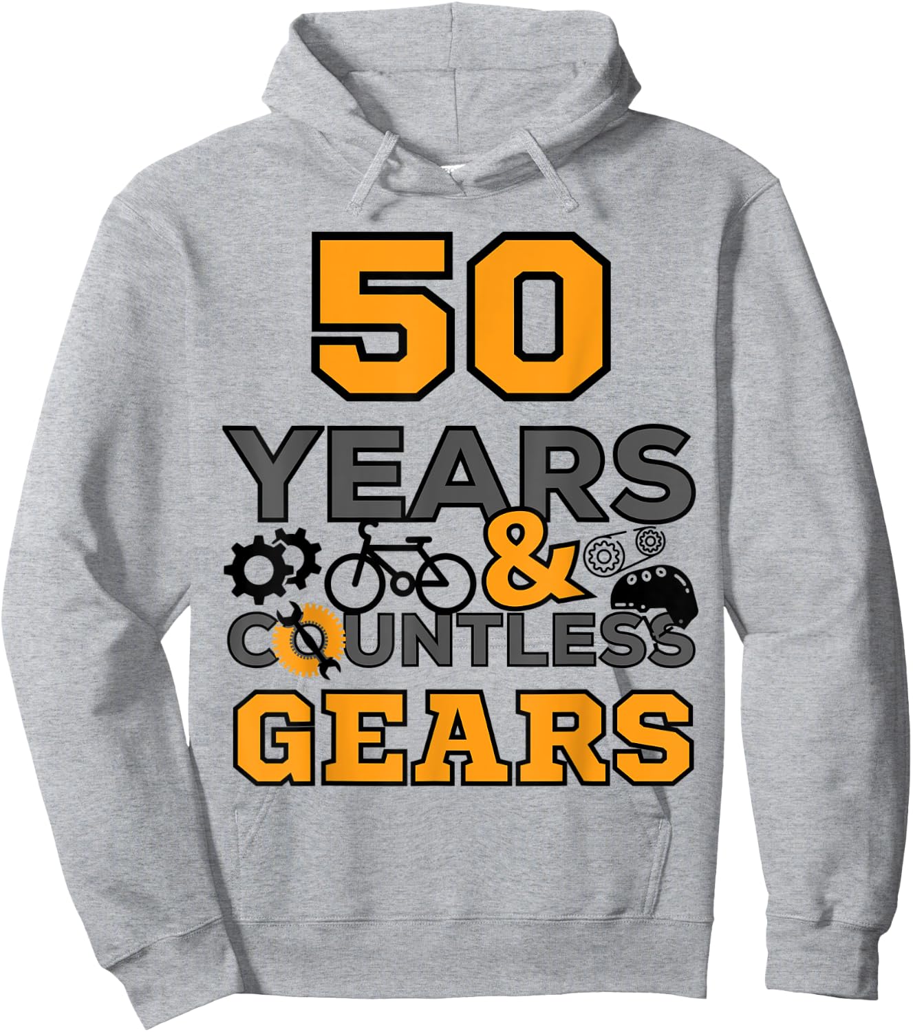50 Years Old Birthday 50th Anniversary Bike Cycling Cyclist Hoodie - Hoodie | Ash