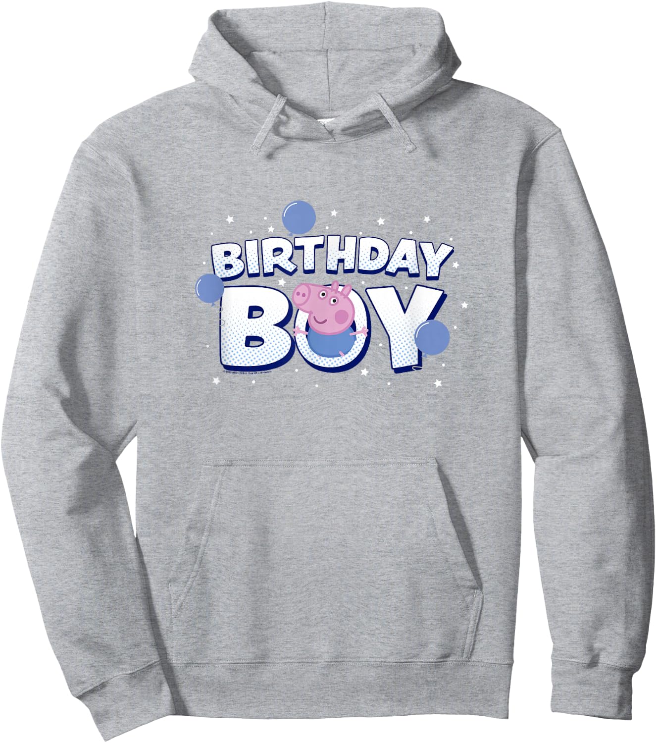 Peppa Pig George Birthday Boy Holiday Balloon Logo Hoodie - Hoodie | Ash