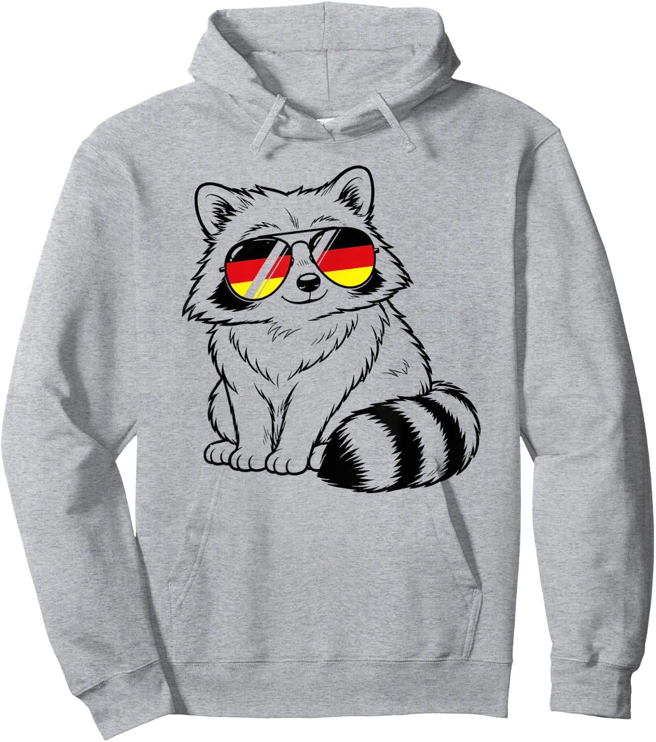 Deutsche Flagge Waschbär deutsch Deutschland Waschbären Hoodie - Hoodie | Ash
